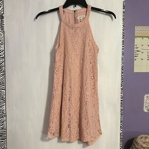 Pink lace dress